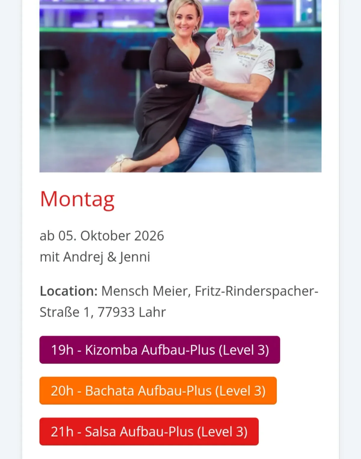 Aufbau-Plus Kurse mit Andrej & Jenni