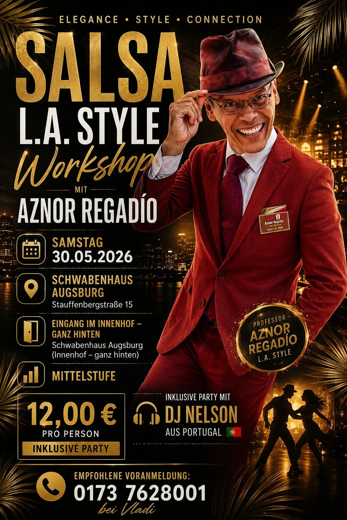 Salsa L.A. Style Workshop mit Aznor Regadío