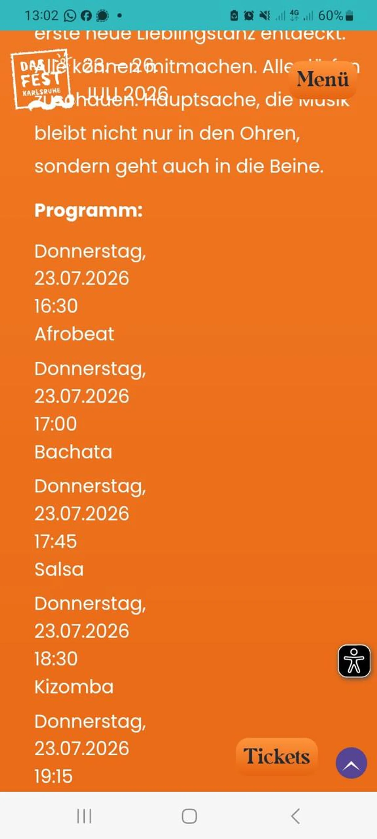 Tanzlust beim FEST