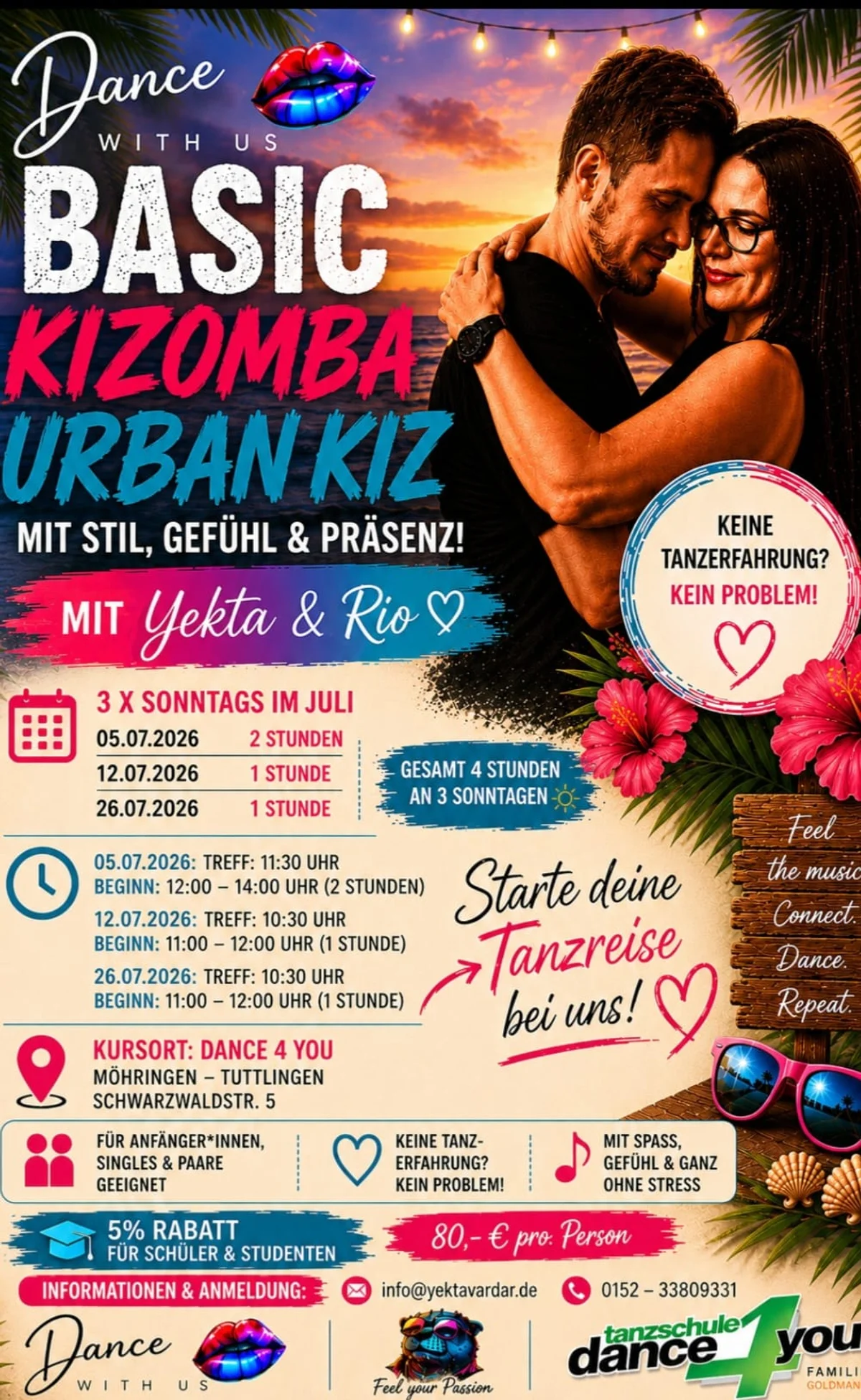 Basic Kizomba Urban Kiz Workshop with Yekta & Rio