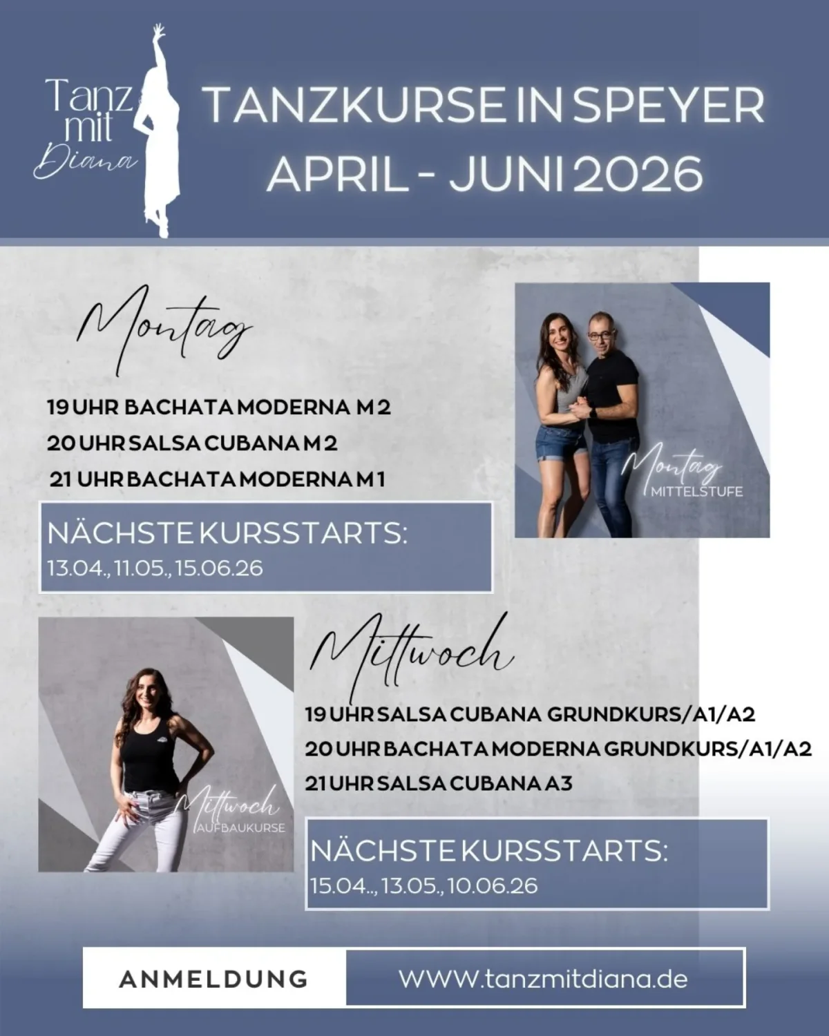 Tanzkurse Montag: Salsa & Bachata (Kursstart)