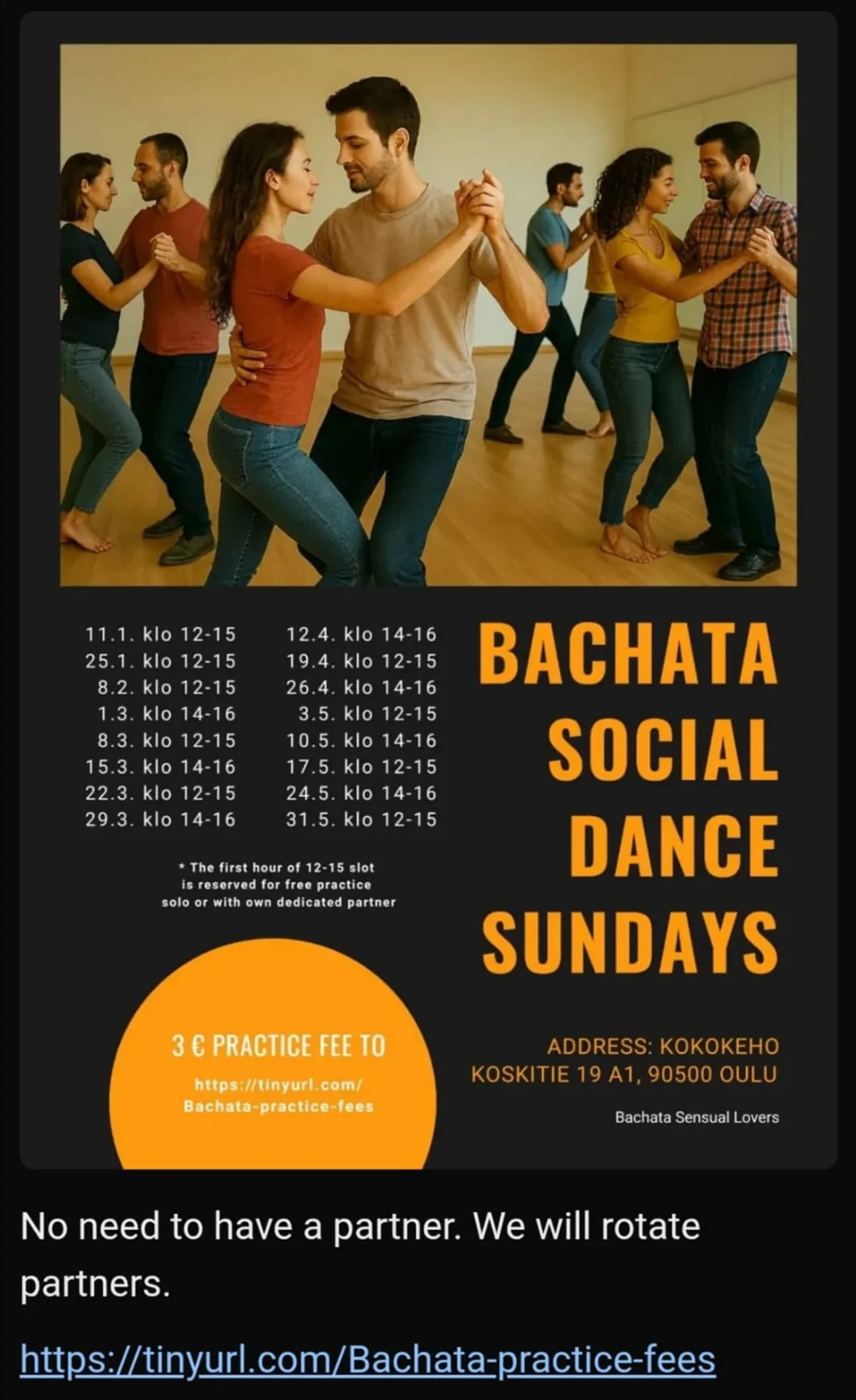 Bachata Social Dance Sundays