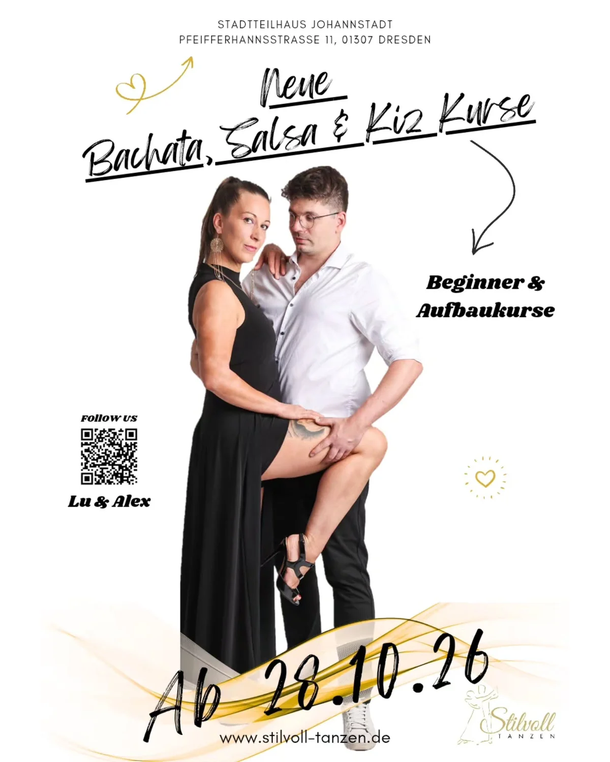 Beginner Bachata & Salsa L.A. Mix Kurs @ Stadtteilhaus Johannstadt