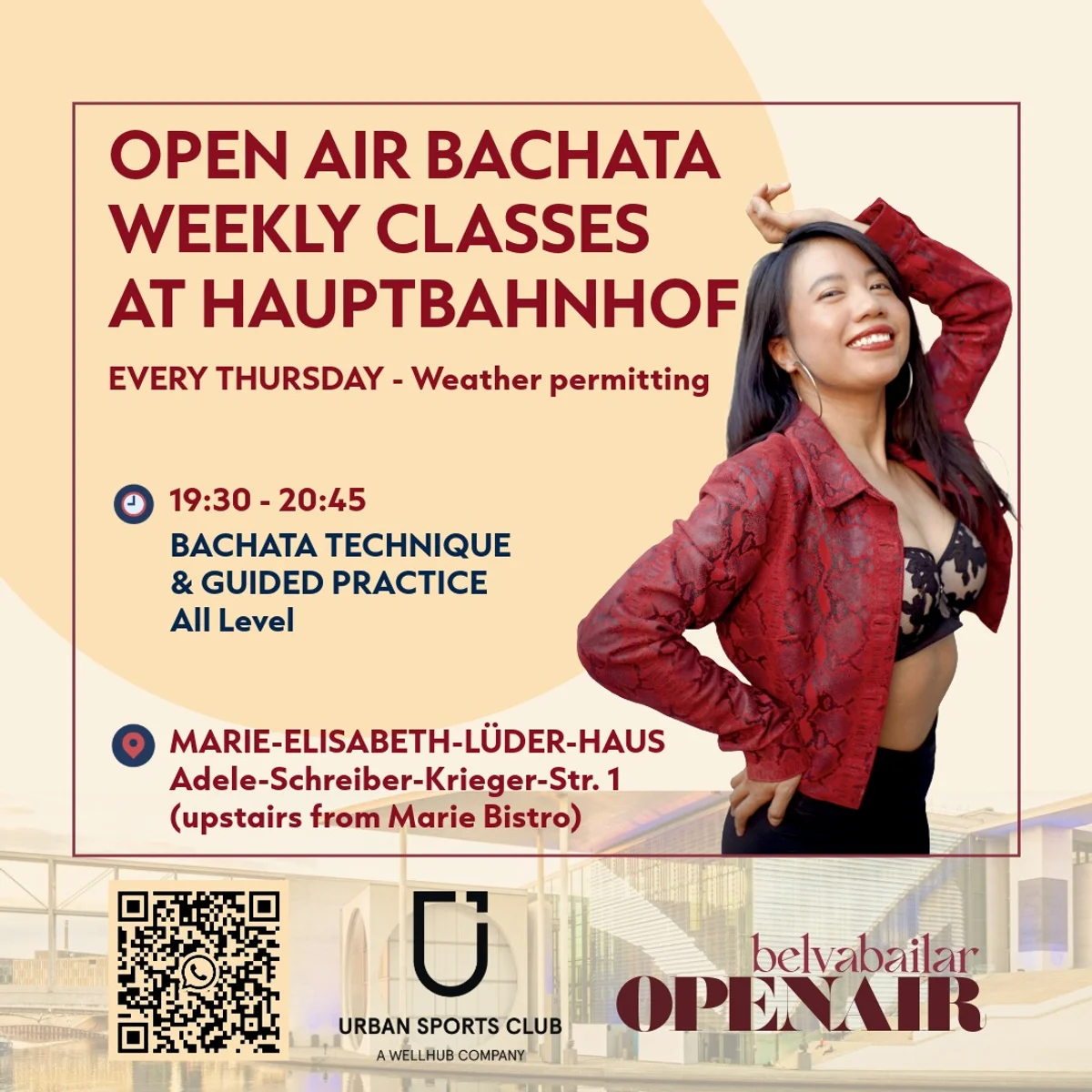 Open Air Bachata Weekly Classes at Hauptbahnhof