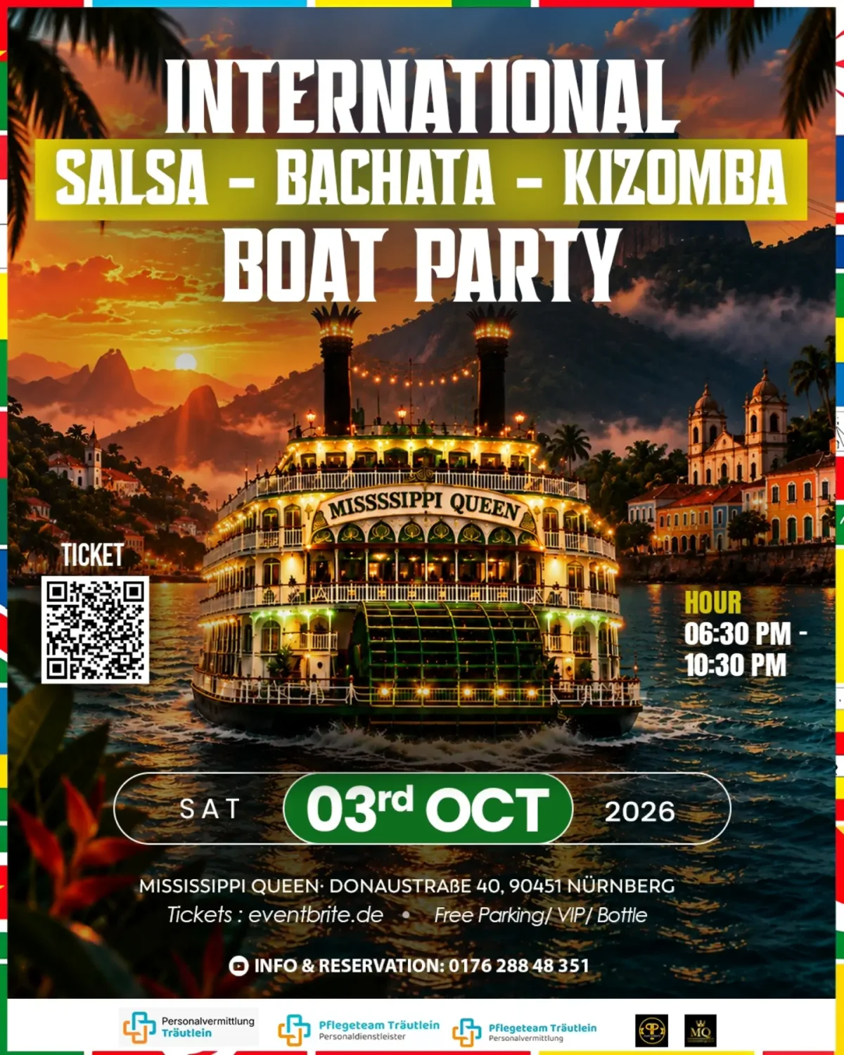 International Salsa - Bachata - Kizomba Boat Party