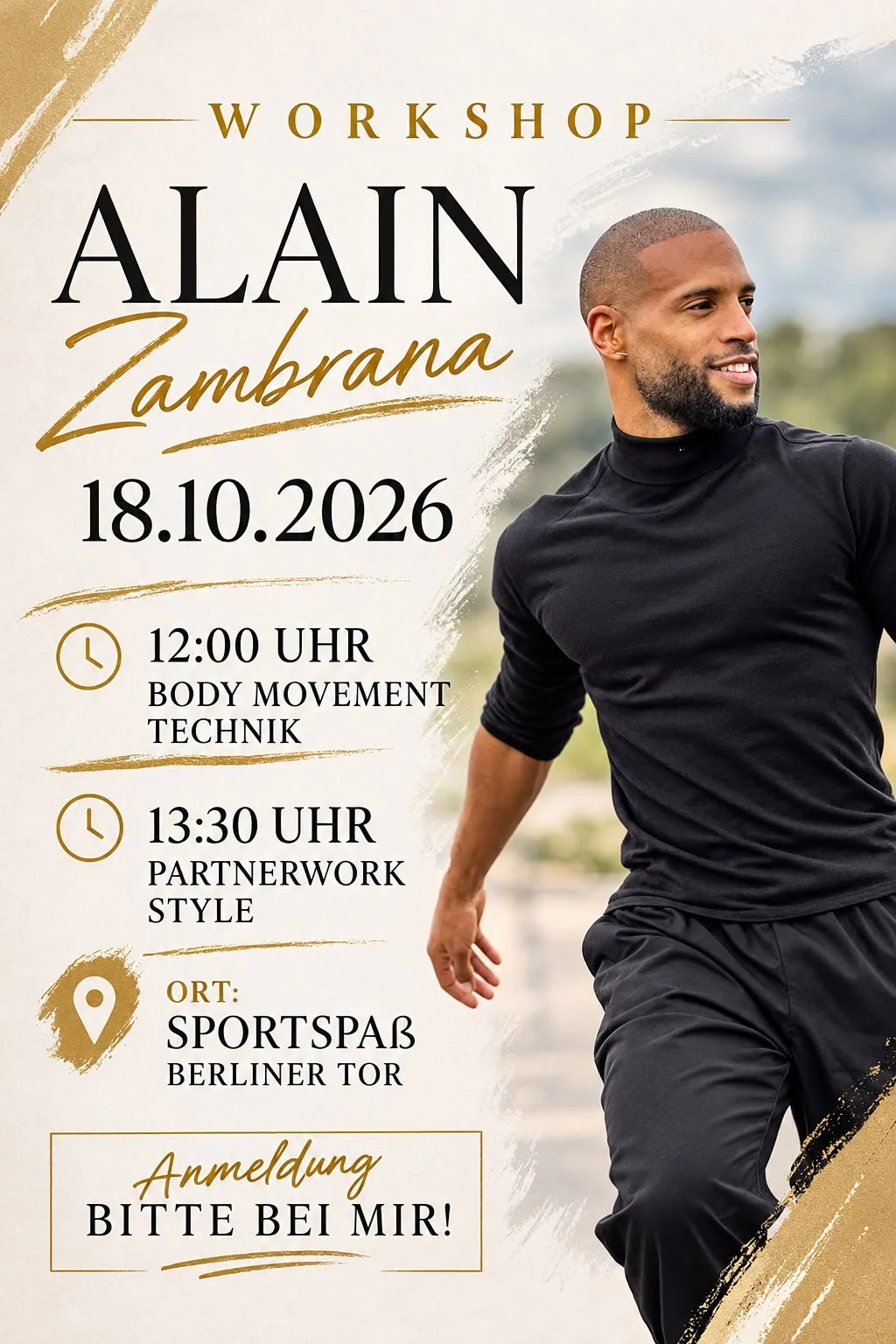 Alain Zambrana Workshop: Body Movement & Salsa Partnerwork