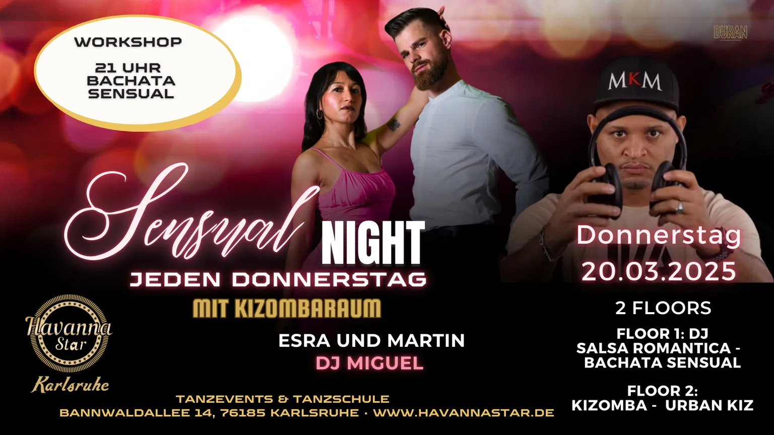 Image 1 of "Sensual Night” Latinparty mit Bachata Sensual Workshop ⭐️Mit Kizombaraum⭐️