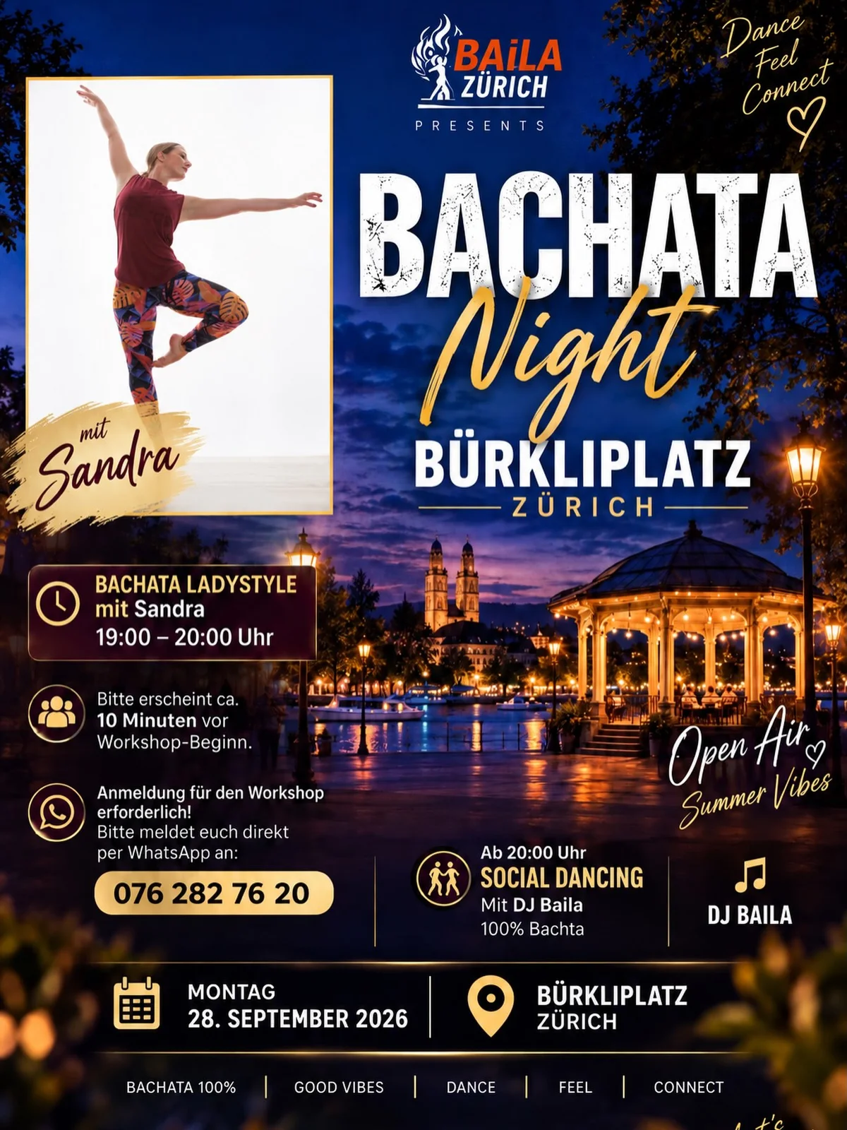 Salsa, Bachata & Kizomba at Bürkliplatz, Zurich