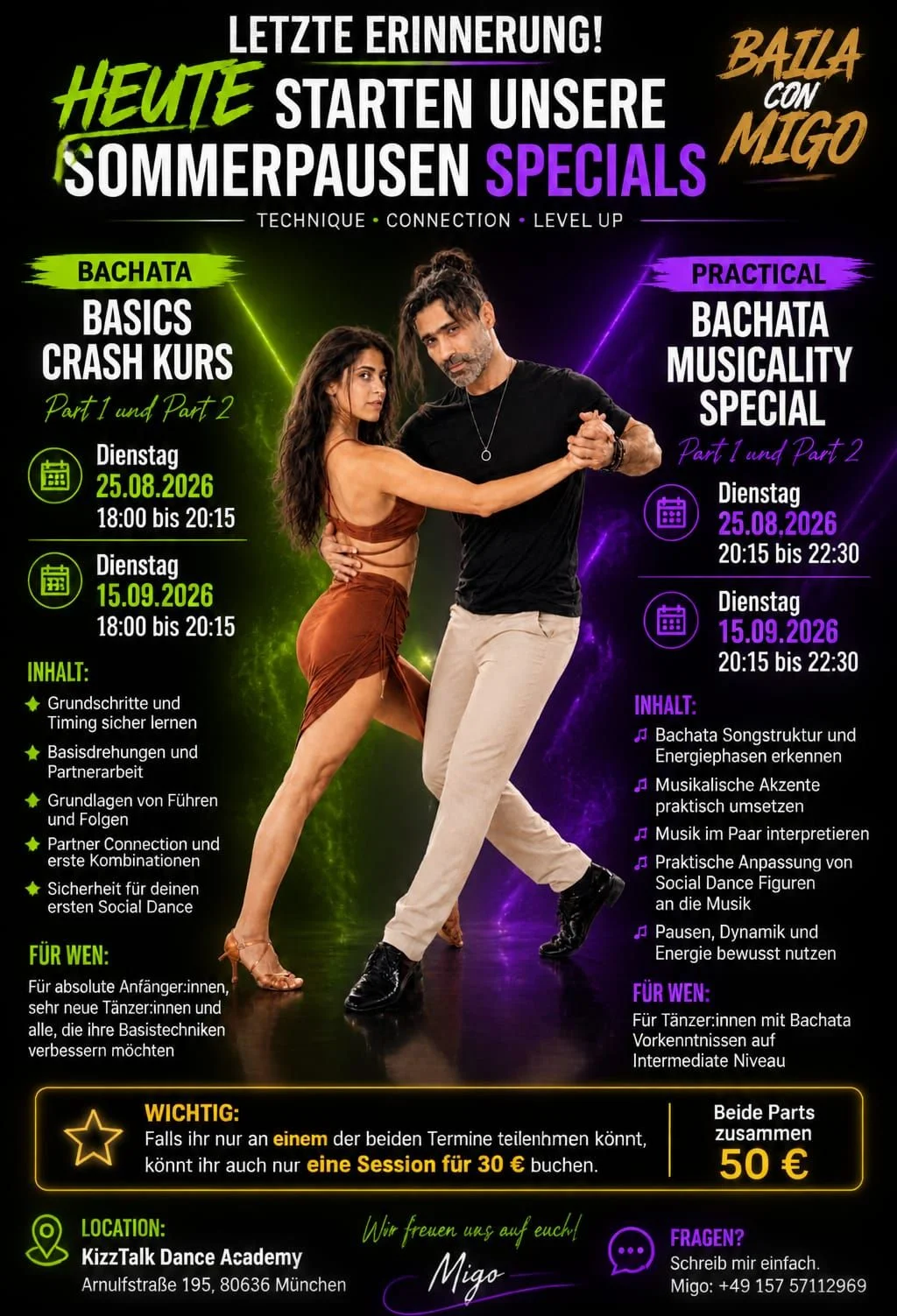 Sommerpausen Specials: Bachata Basics & Musicality (Part 2)