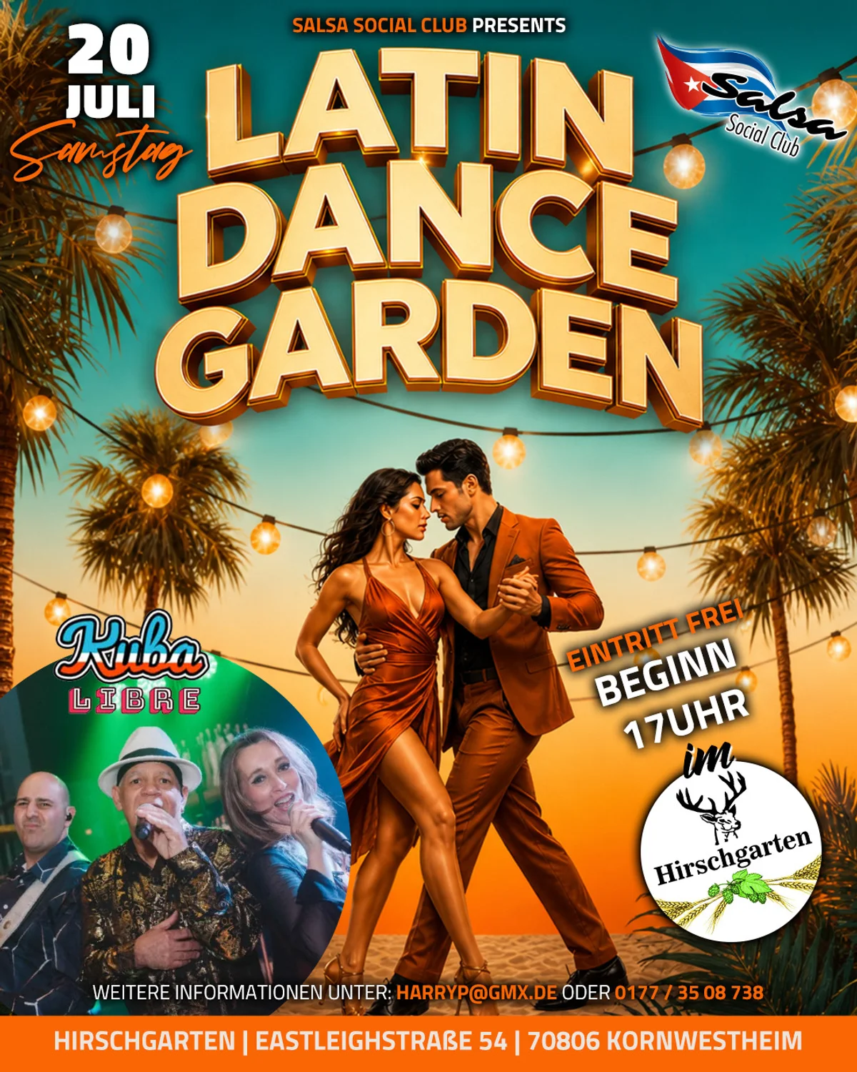 LATIN DANCE GARDEN mit Partyband Kuba Libre