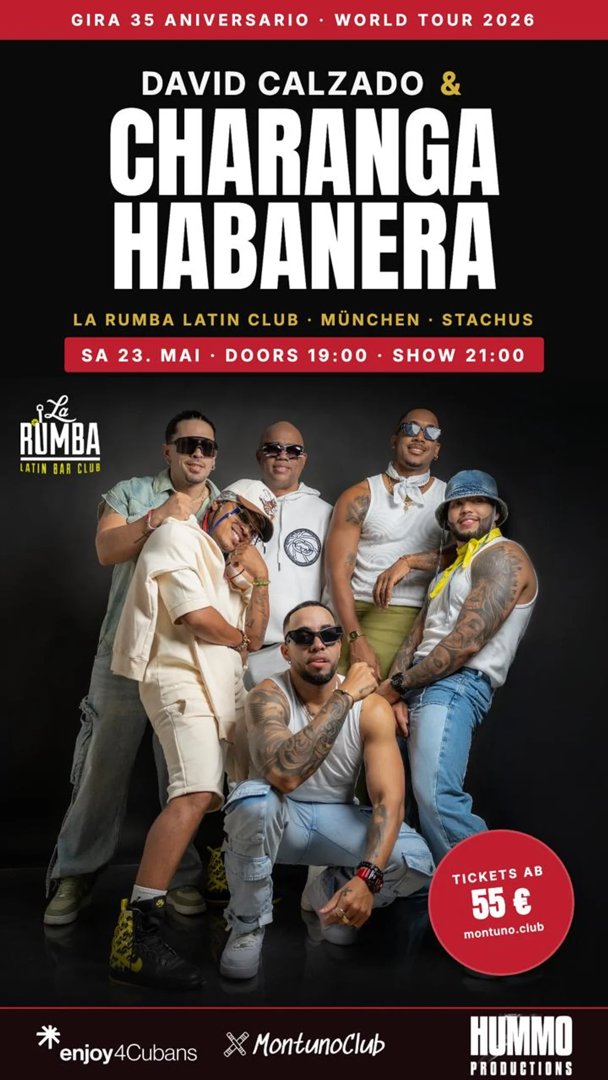 David Calzado & Charanga Habanera - Gira 35 Aniversario World Tour 2026