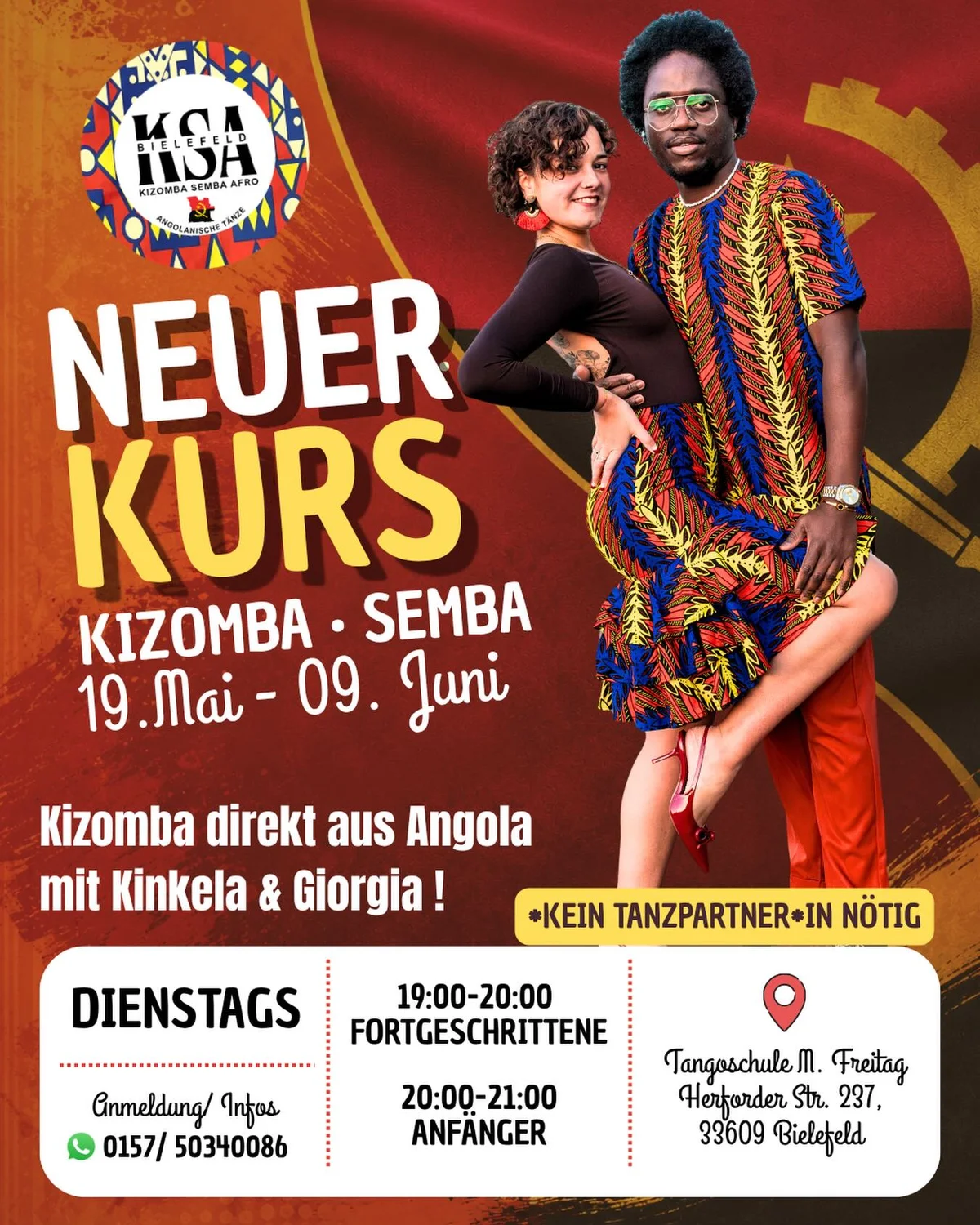 Neuer Kizomba & Semba Kurs
