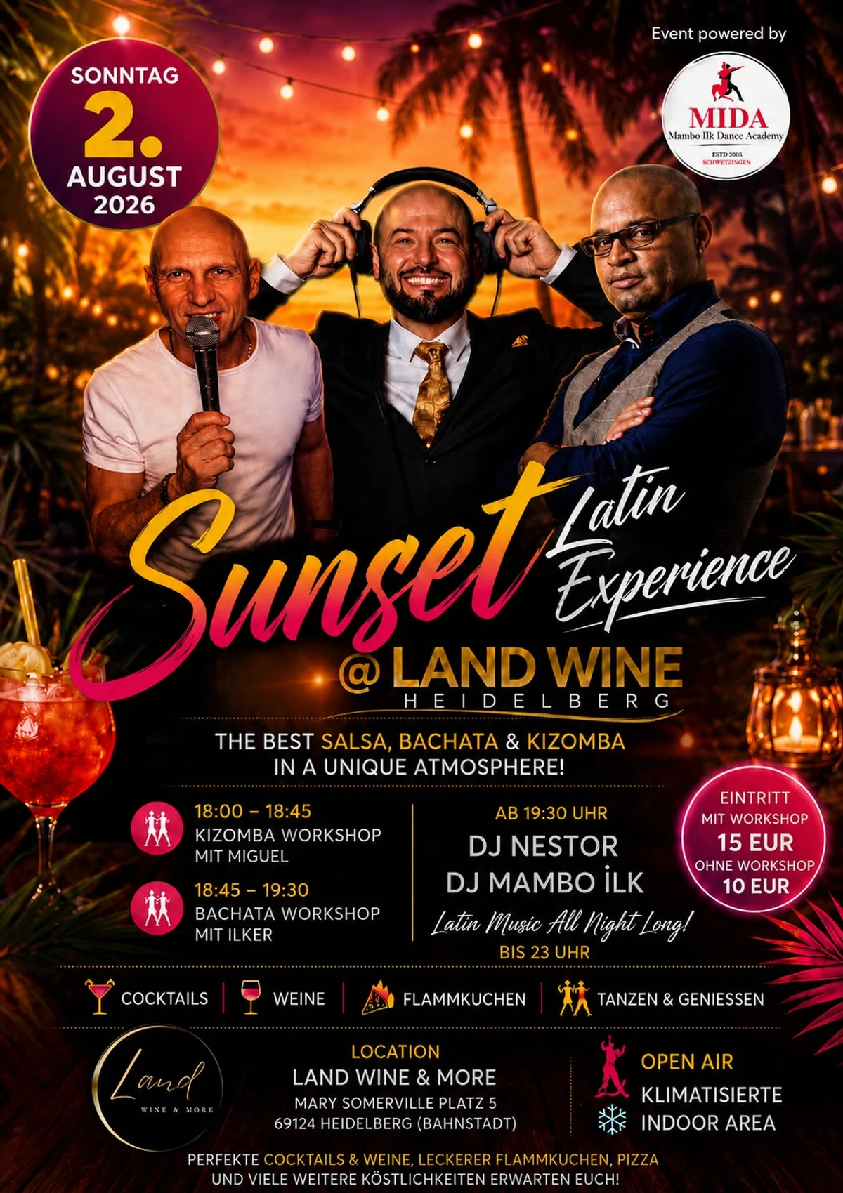 SUNSET LATIN EXPERIENCE @ LAND WINE – HEIDELBERG