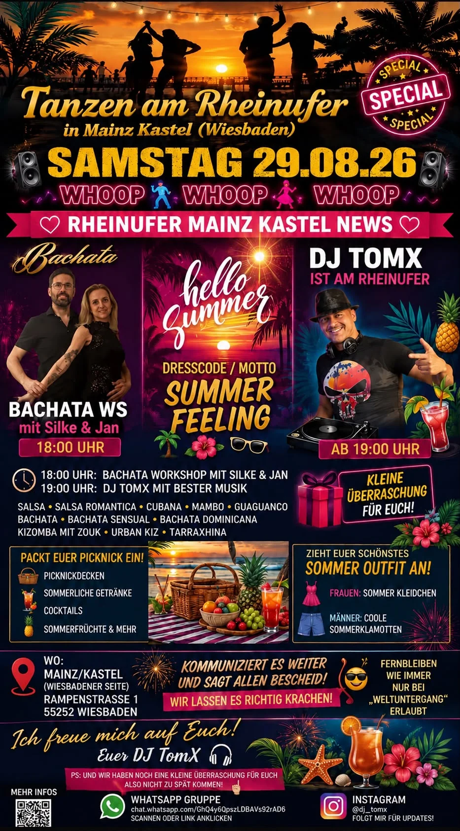 Tanzen am Rheinufer