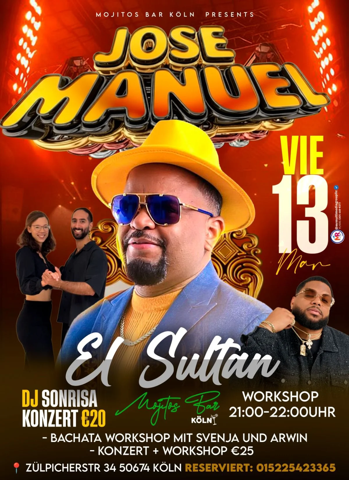 Jose Manuel Sultan Konzert & Bachata Workshop at Mojitos Bar