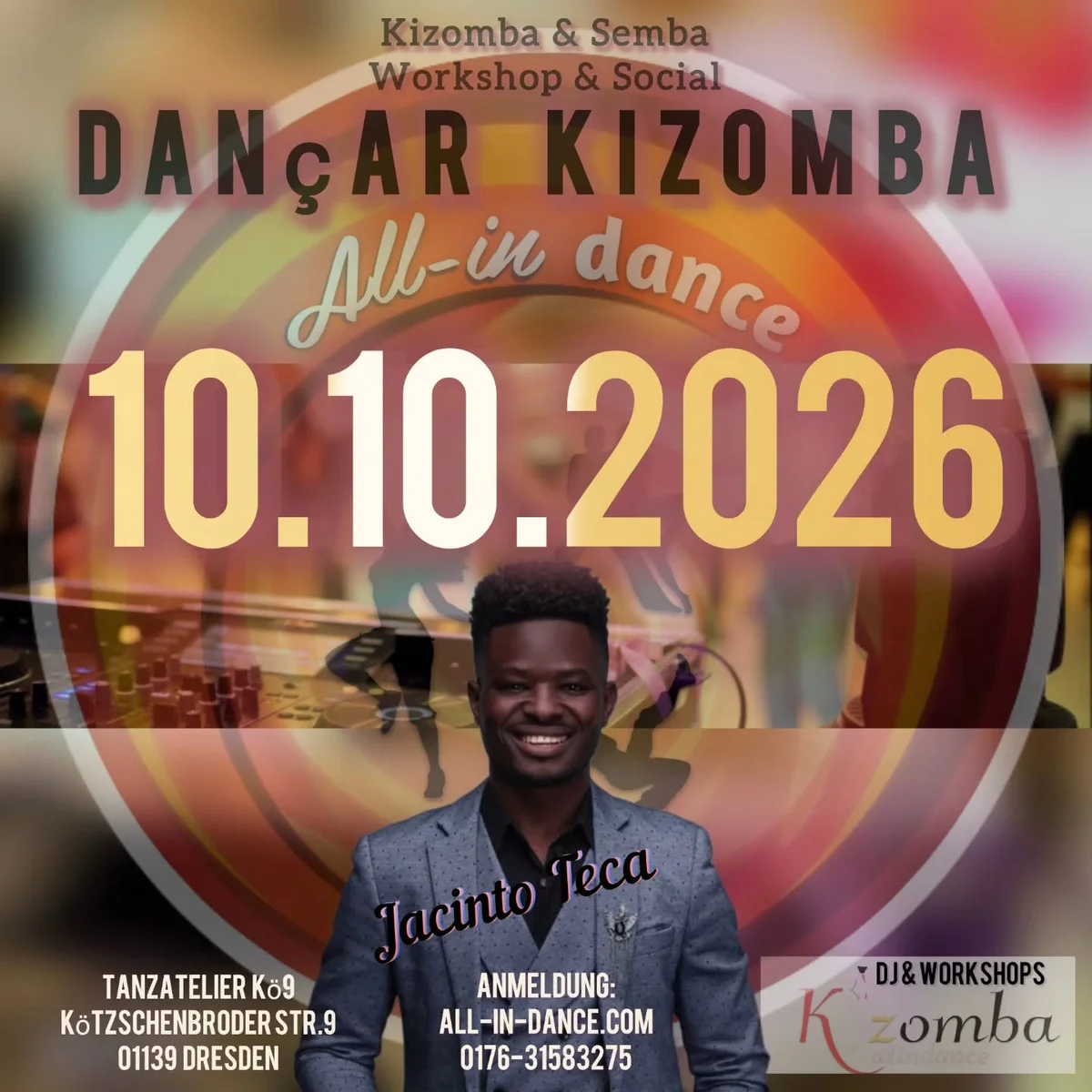 DANÇAR KIZOMBA – WORKSHOP & SOCIAL