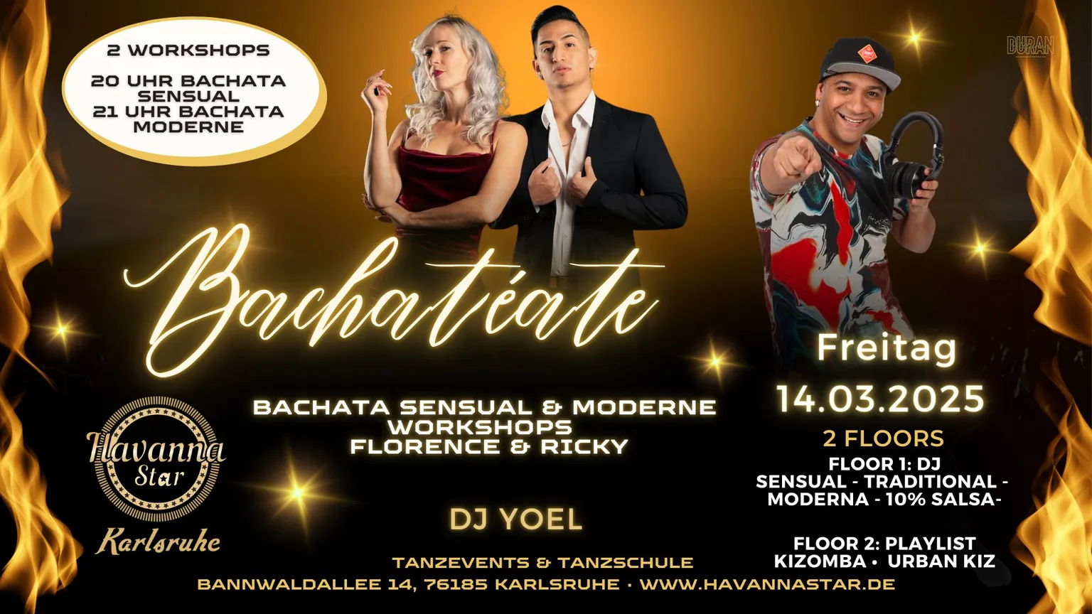 Image 1 of ⭐️Bachatéate-mit Bachata Sensual und Bachata Moderne Workshops💕 Mit Kizombaraum⭐️