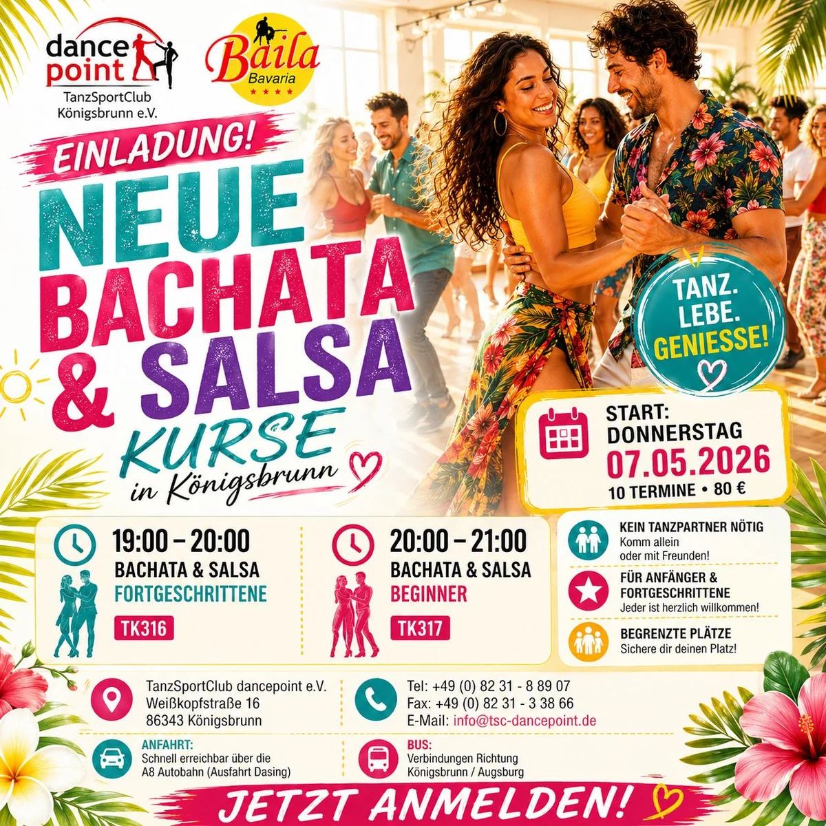 Neue Bachata & Salsa Kurse