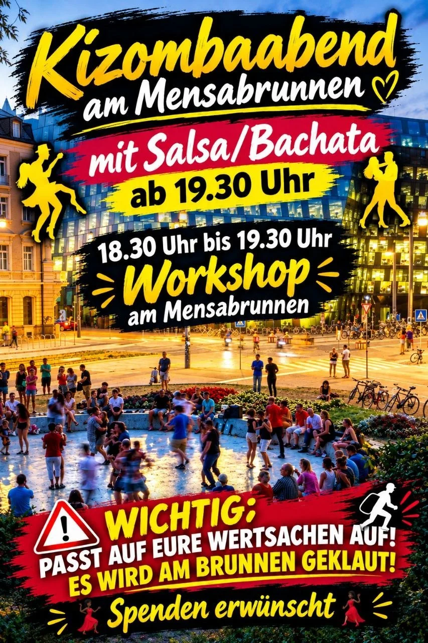 Kizombaabend am Mensabrunnen