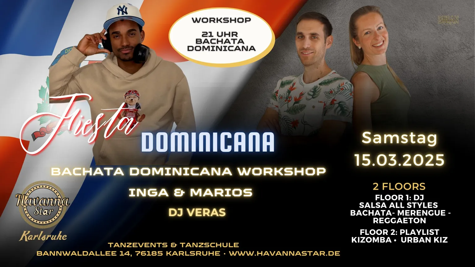 Image 1 of Fiesta Dominicana mit Bachata Dominicana Workshop⭐️ mit Kizombaraum⭐️