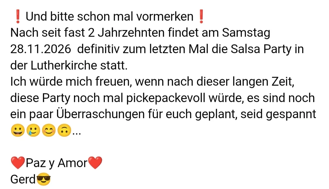 Salsa Party in der Lutherkirche – Bild 1