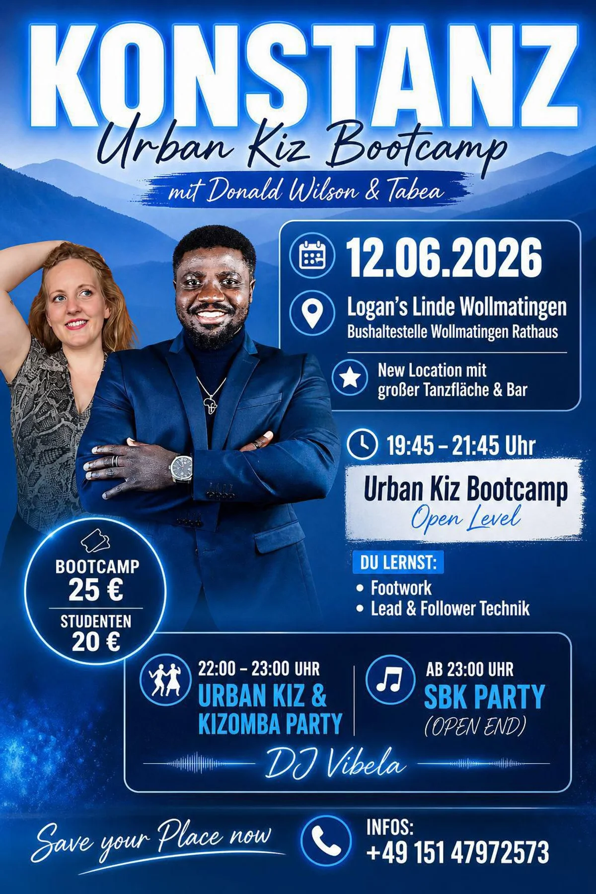 Urban Kiz Bootcamp mit Donald Wilson & Tabea