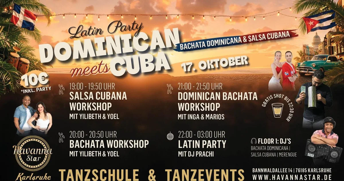 DOMINICAN MEETS CUBA – Latin Party!