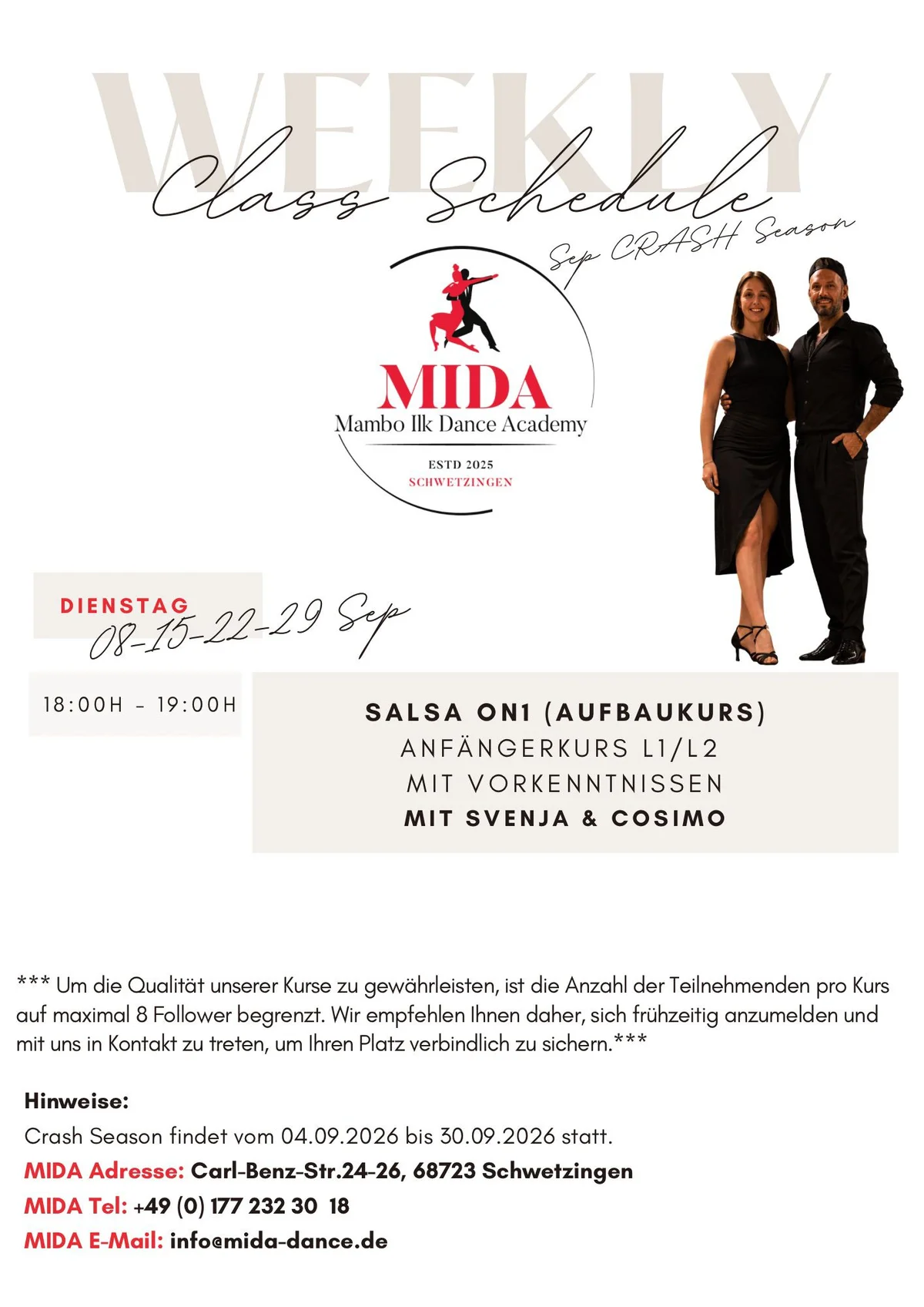 Salsa On1 Aufbaukurs – Level 1/2