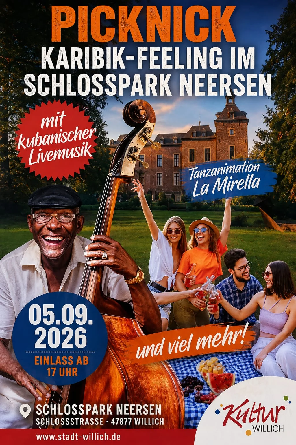 Picknick mit Karibik-Feeling im Schlosspark Neersen