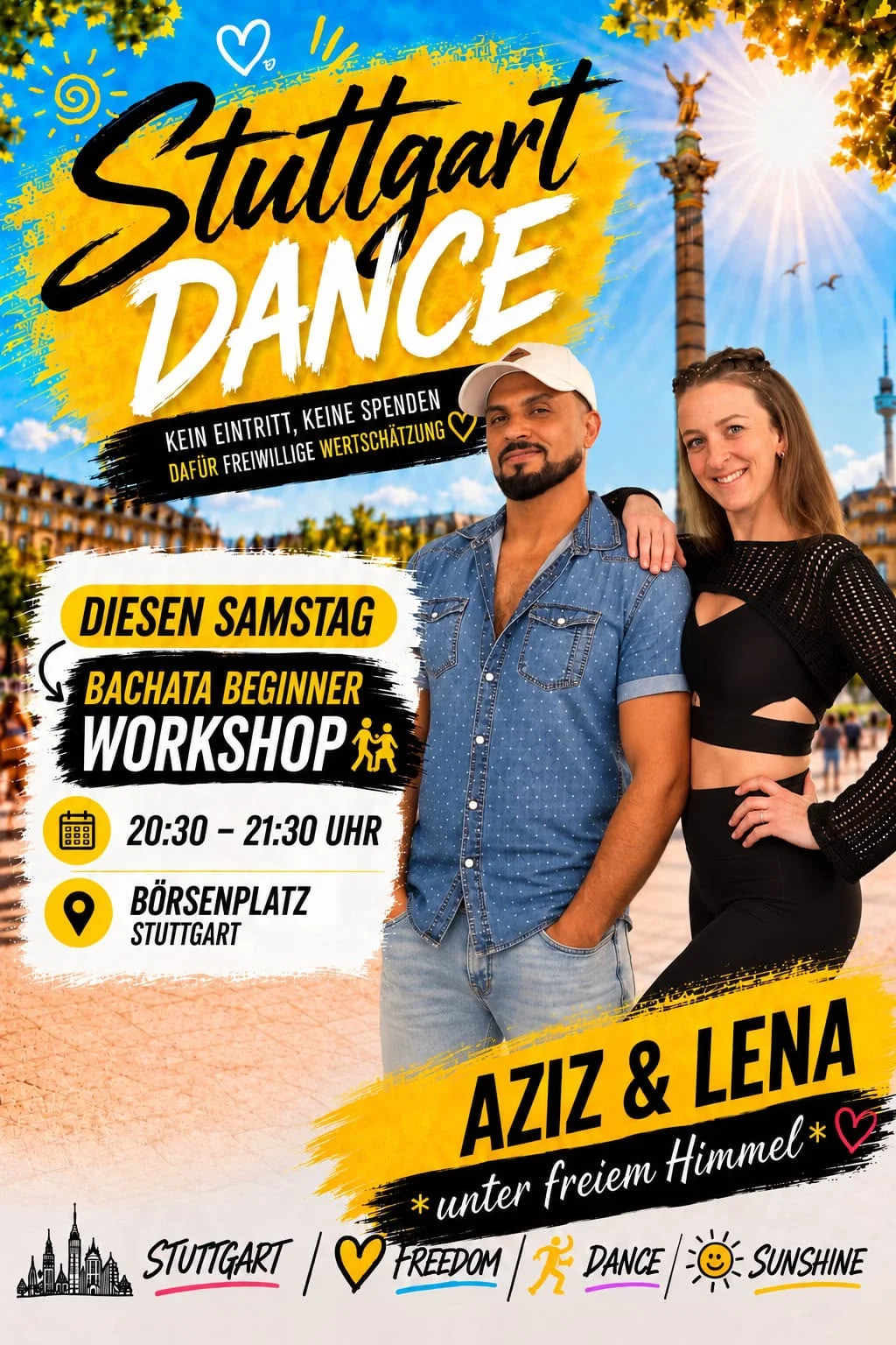 Stuttgart DANCE - Bachata Beginner Workshop mit Aziz & Lena