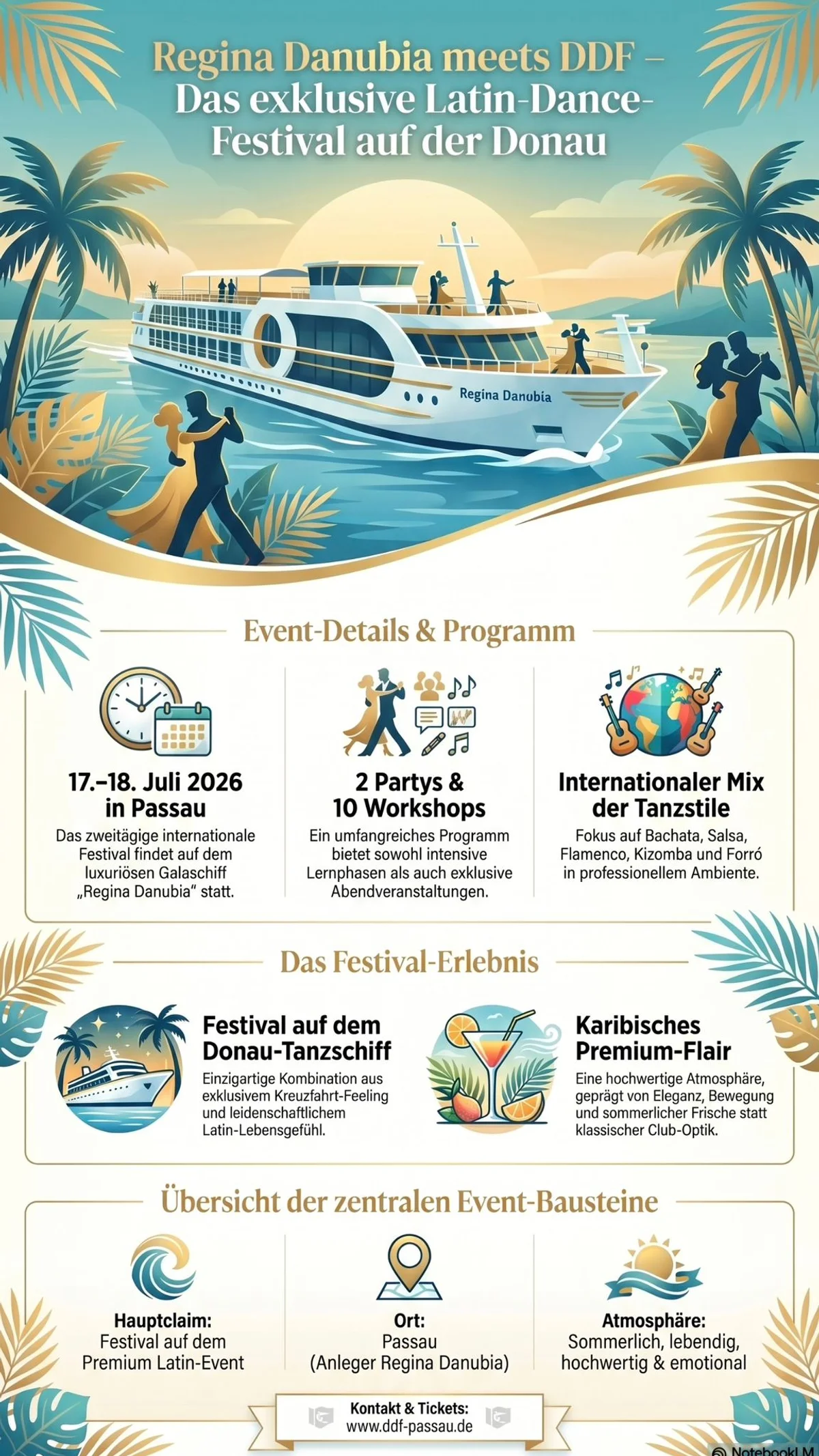 Regina Danubia meets DDF – Das exklusive Latin-Dance-Festival auf der Donau