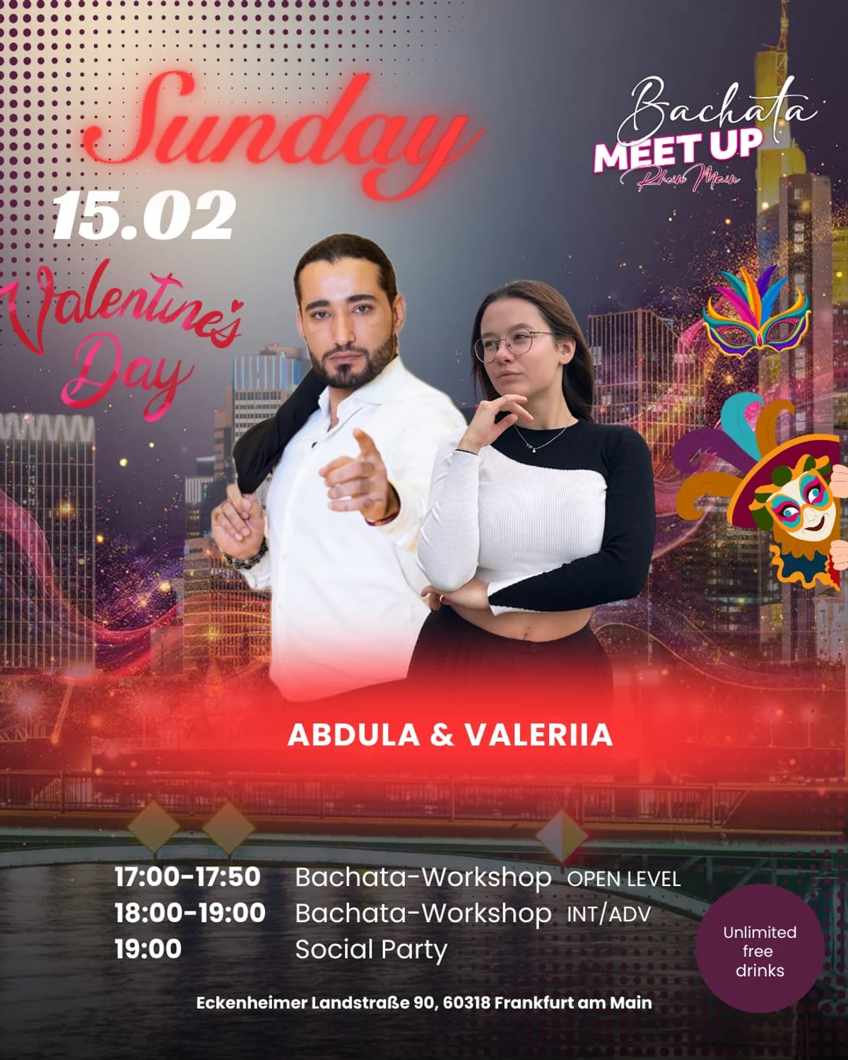 Bachata Meet Up – Valentine’s & Carnival Edition