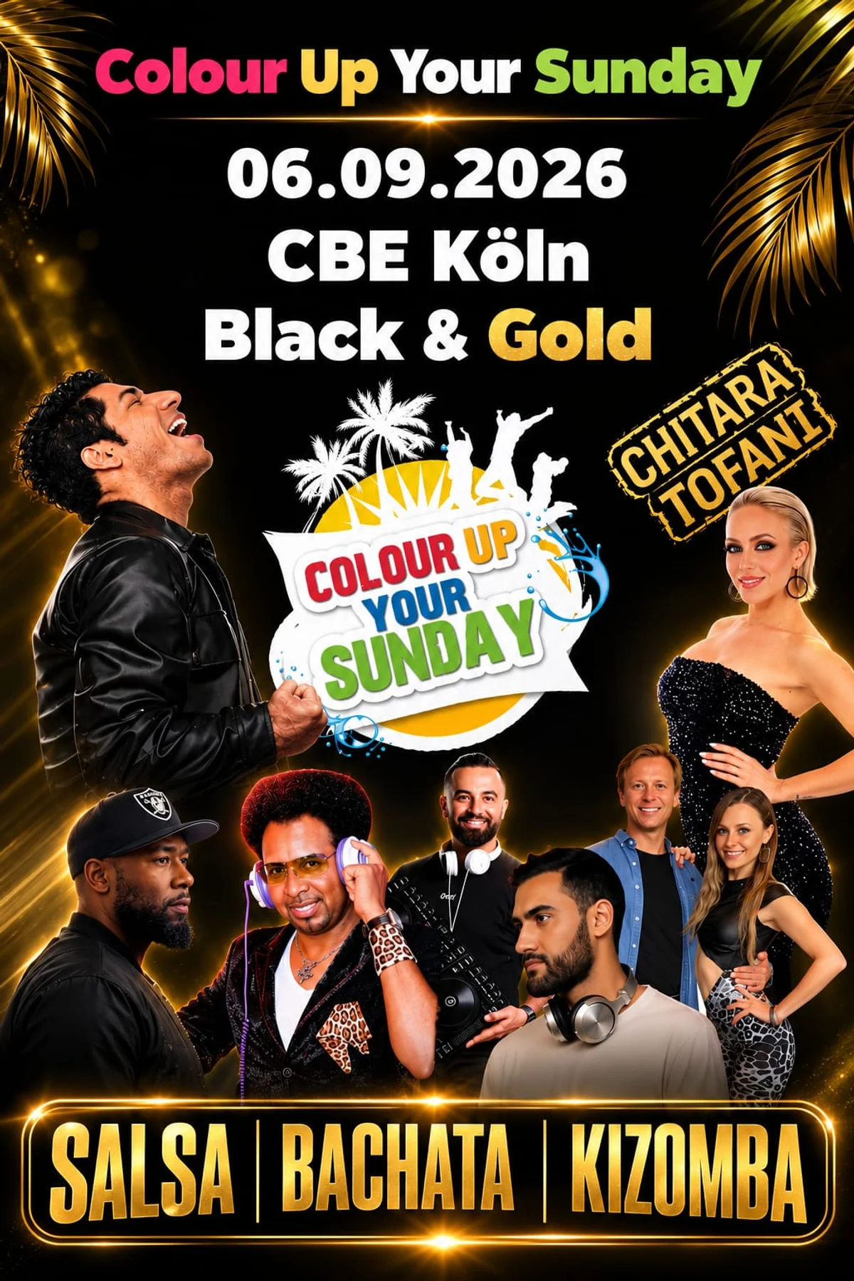Colour Up Your Sunday Salsaparty - Black & Gold Edition