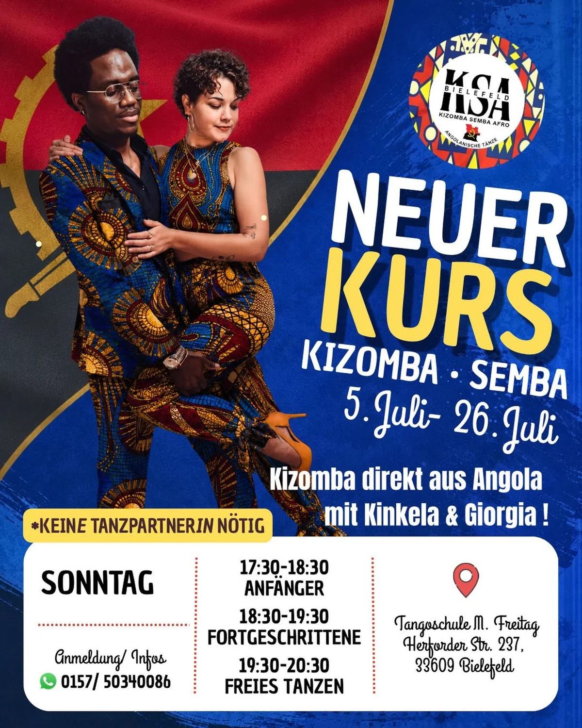 Neuer Kurs: Kizomba & Semba