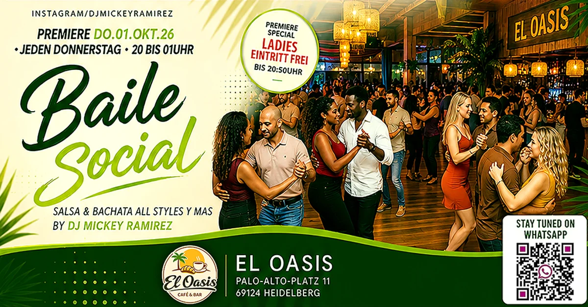 Baile Social Premiere · dann Jeden Donnerstag