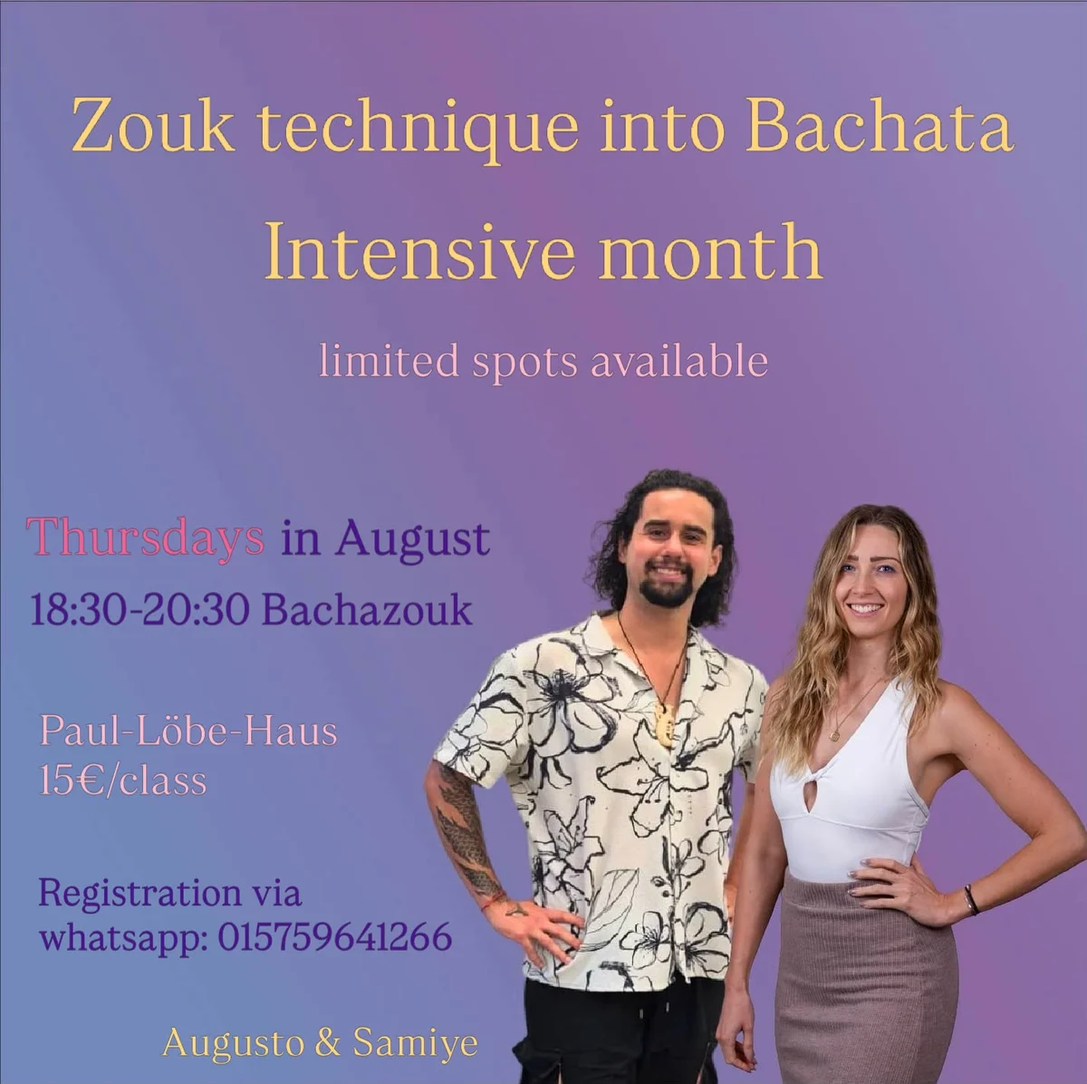Bachazouk Intensive: Zouk technique into Bachata