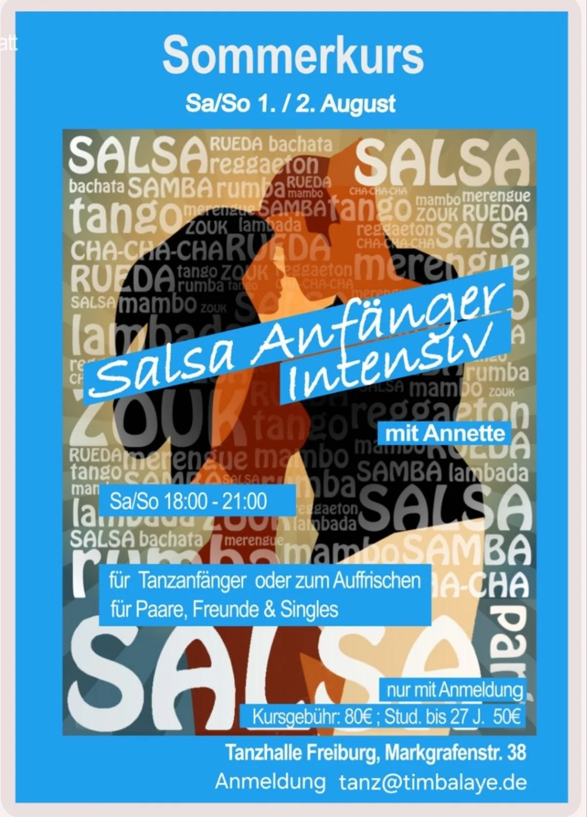Salsa Anfänger Intensiv Sommerkurs mit Annette