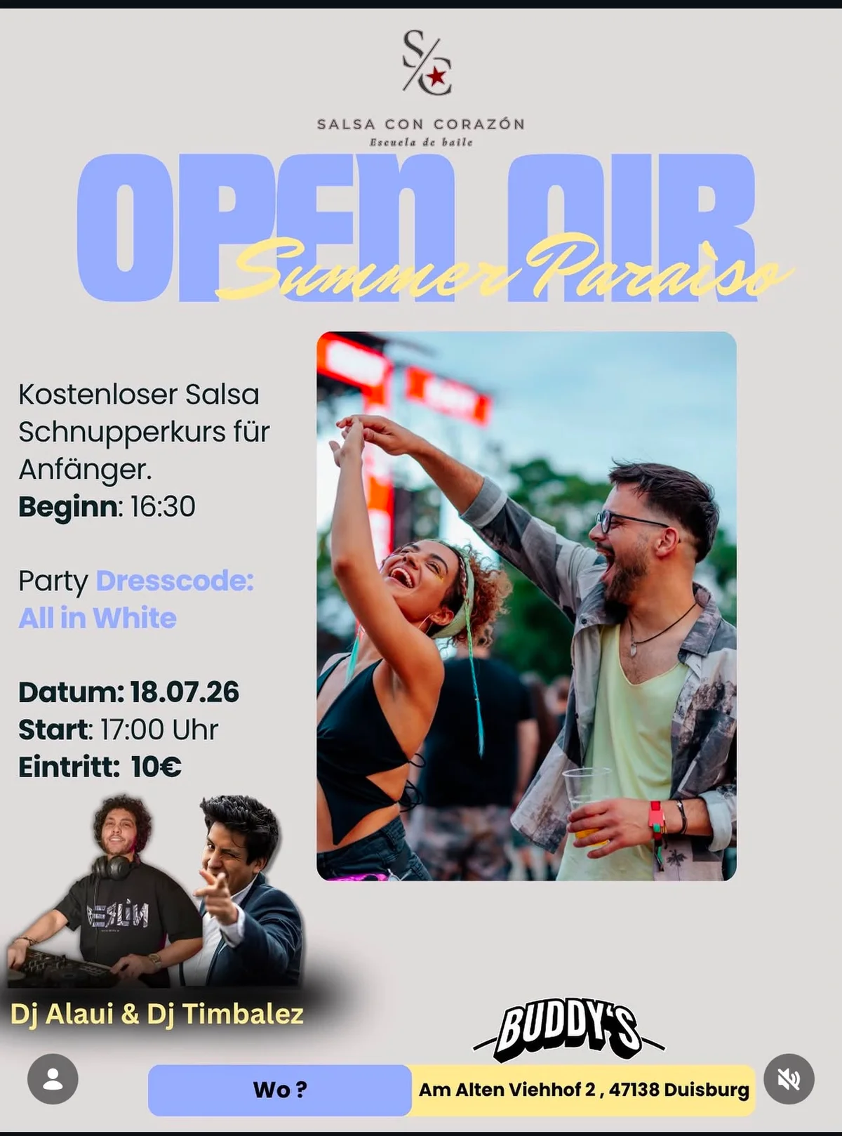 SUMMER PARAÍSO – OPEN AIR SALSA PARTY