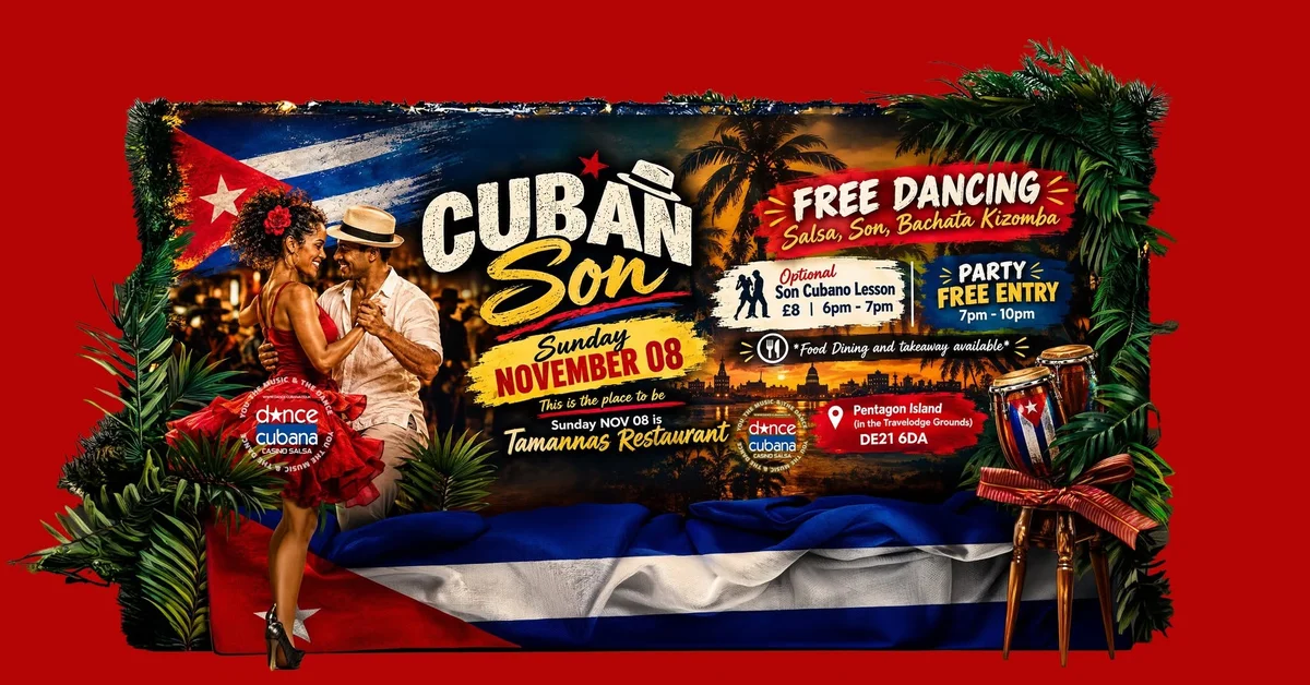 Salsa & Bachata at Tamannas Restaurant (Pentagon Island, inside Travelodge Grounds)Postcode: DE21 6DA, Derby