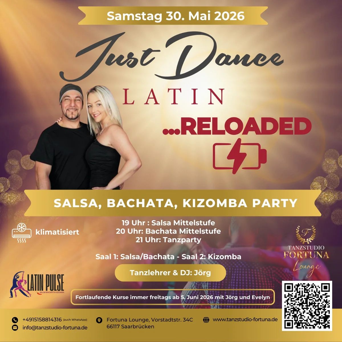 Just Dance Reloaded Salsa Bachata Kizomba Fortuna Lounge Alt-Saarbrücken