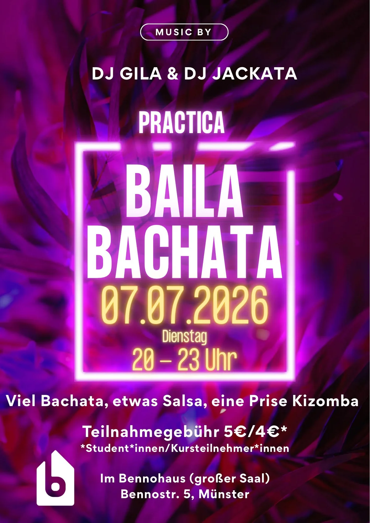 Baila Bachata! - Die Bachata-Practica im Bennohaus Münster
