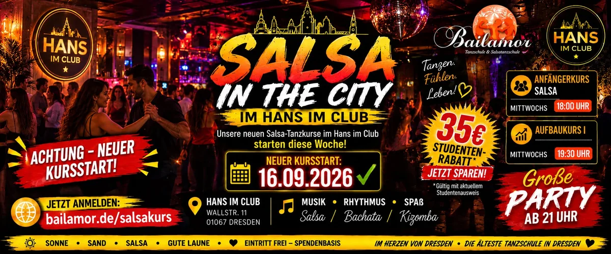Salsa in the City – Salsa con Hans – Salsa in Dresden