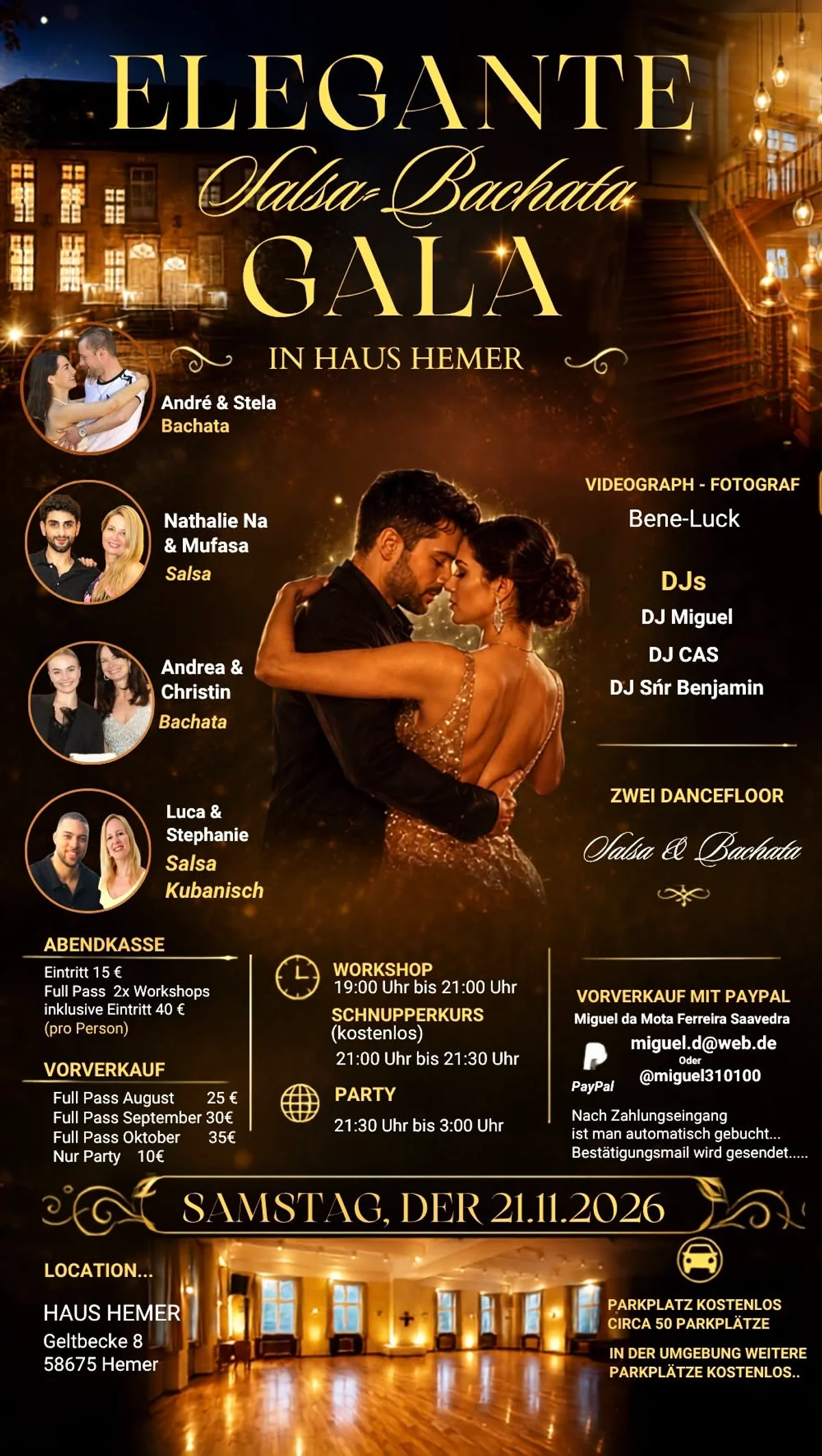 --Elegante Salsa Gala im Haus Hemer--wenn Geschichte im Takt der Leidenschaft lebendig wird...
