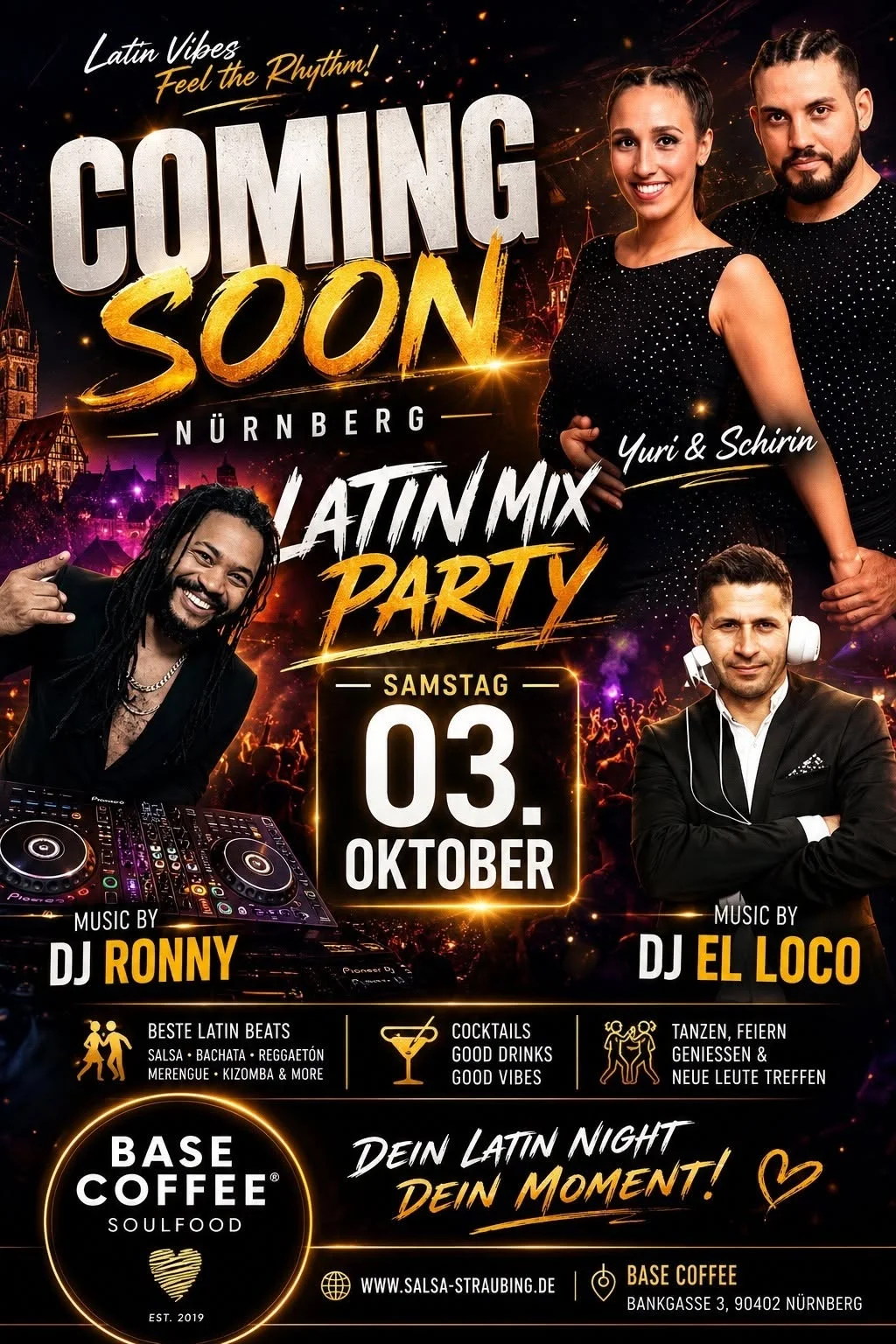 Latin Mix Party in Basecoffee Nürnberg 