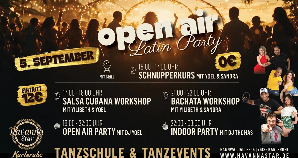 Open Air Party mit kostenlosen Tanz Schnupperkurs