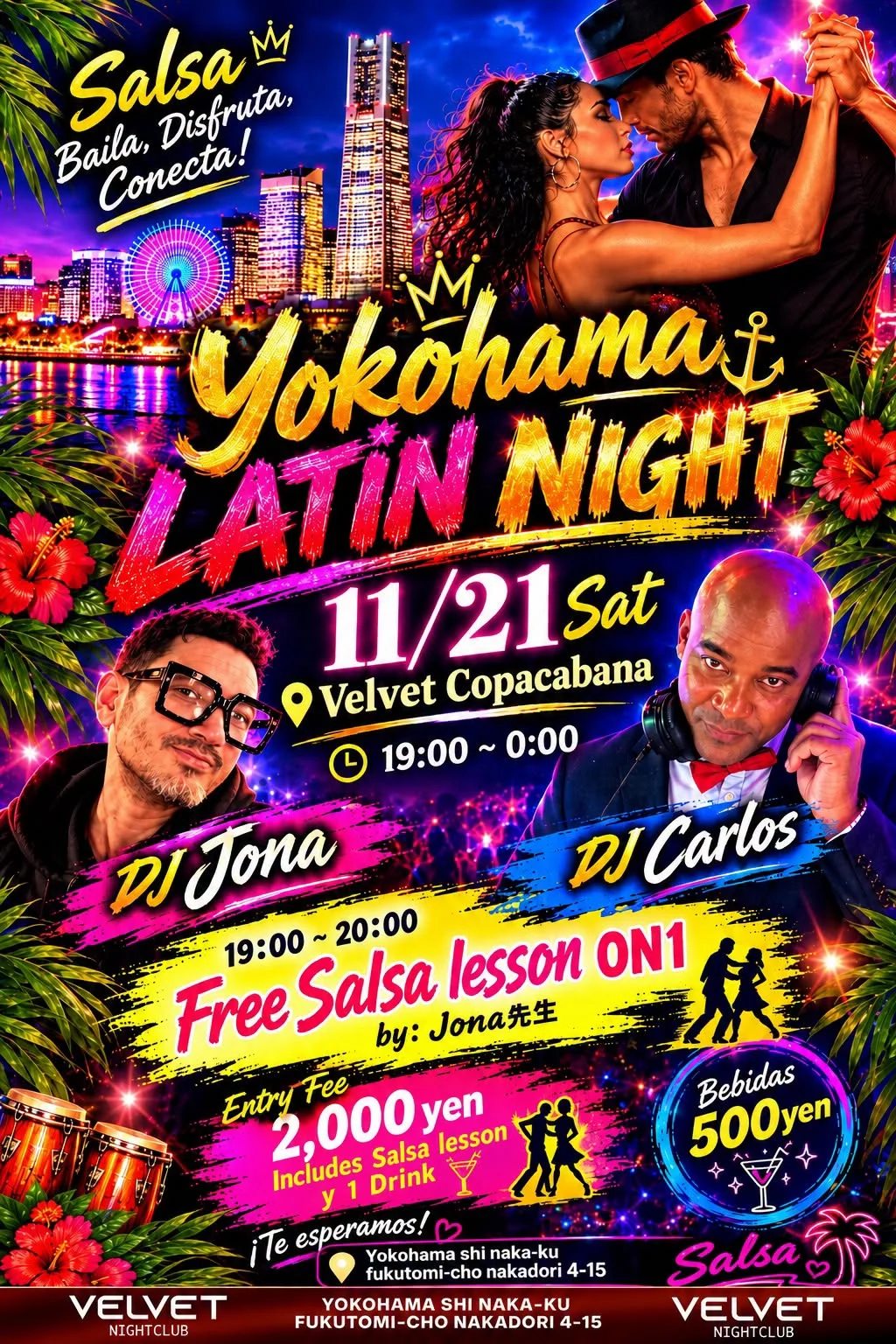 Salsa at The Velvet Copacabana Nightclub, Yokohama