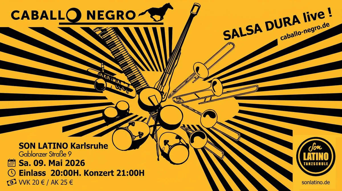 🎷 CABALLO NEGRO Live! – Das Salsa Dura Highlight in Karlsruhe