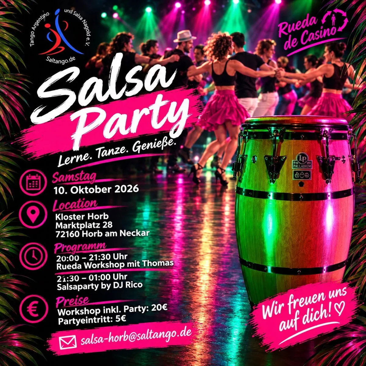 Salsa im Kloster mit Rueda WS und Party by DJ Rico