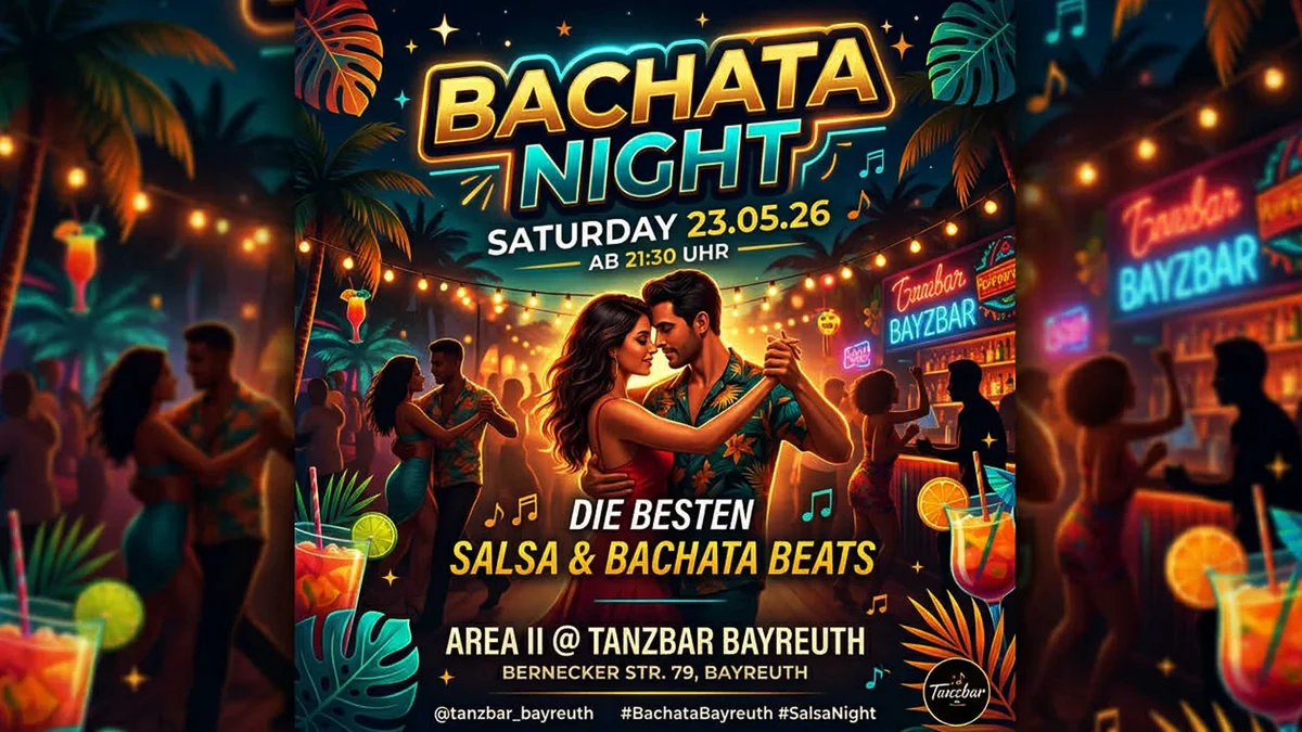 ☆☆ BACHATA NIGHT ☆☆ AREA II ☆☆ SA 23/05/26 ☆☆ mit Tanzkurs ☆☆