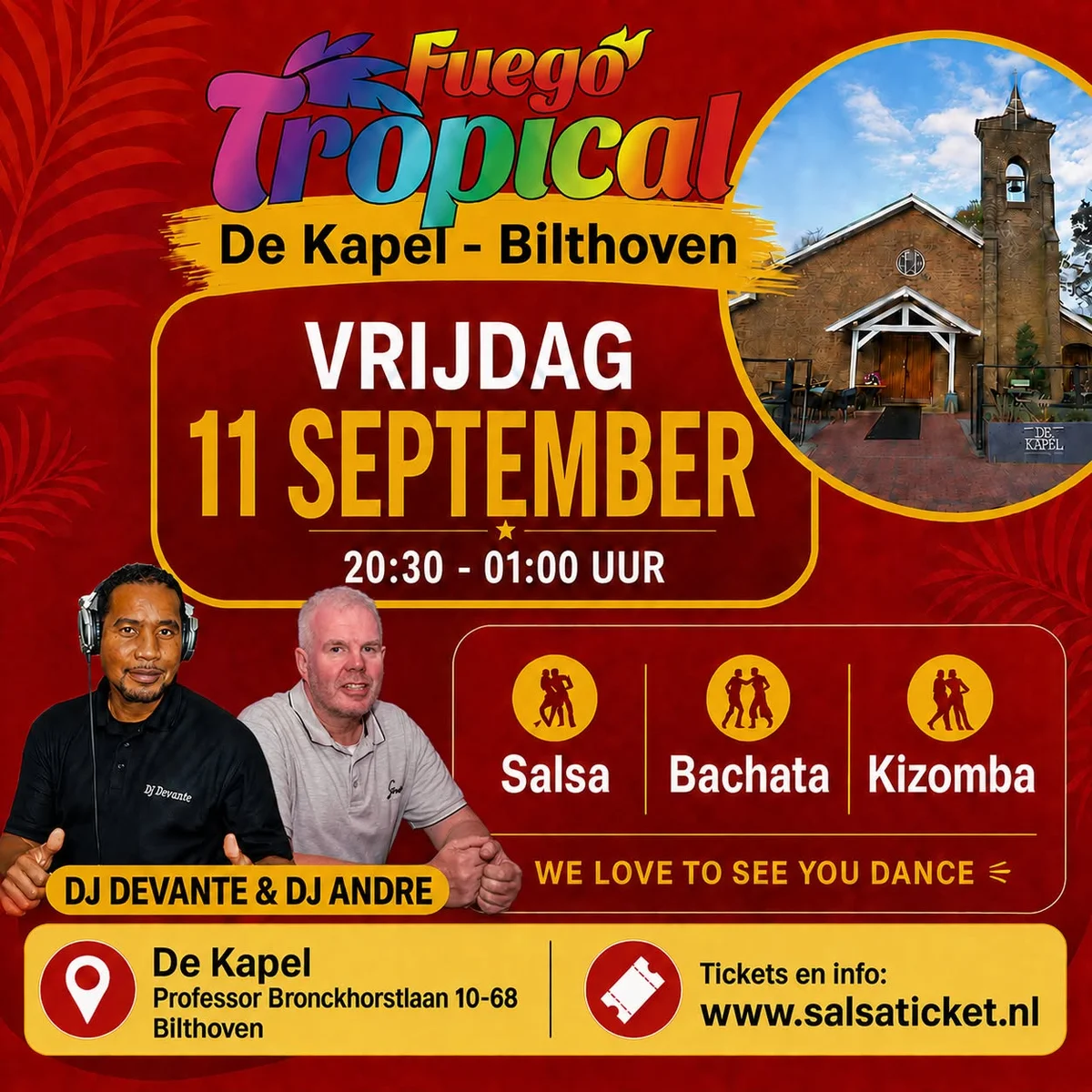 Salsa, Bachata & Kizomba at Professor Bronkhorstlaan 10, 3723 MB Bilthoven, Nederland